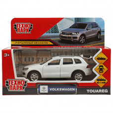 Машина металл VOLKSWAGEN TOUAREG 12 см, двери, багаж, инерц, белый, кор. Технопарк TOUAREG-12-WH