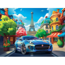 ПАЗЛЫ 160 элементов. АВТОМОБИЛЬ В ПАРИЖЕ (Арт. УК160-1987)