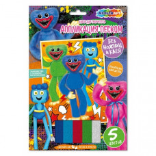 Набор д/детского тв-ва аппликация из песка, 17*23 см монстры-зубастики МУЛЬТИ АРТ SAND-HAC  