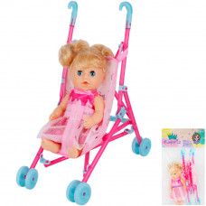 Пупс Miss Kapriz MK2320K-GC с коляской в пак. FCJ1061311   