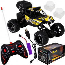 Машина на радиоуправлении Young Racer MK338-36 Вездеход, пускают мыльные пузыри, желтый в коробке FCJ1454308   