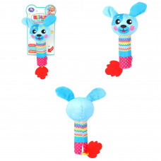 Текстильная игрушка погремушка - пищалка, щенок на блист. Умка в кор.250шт UM-SCH-24  