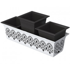 Система кашпо «Лотос» 60см (Ящик для растений с системой прикорневого полива) (60?20?17,5см) АП 150