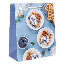 Пакет подарочный с глянцевой ламинацией 26,4x32,7x13,6 см (L) Венские вафли, 157 г ППК-7451