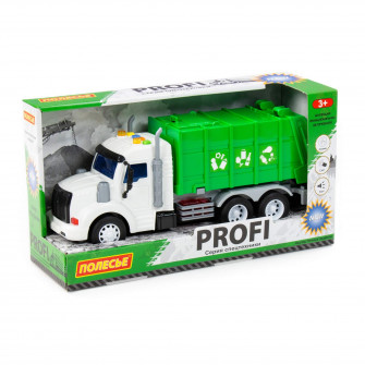 Профи, автомобиль коммунальный инерционный (со светом и звуком) (зелёный) (в коробке) 86495