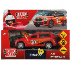 Машина металл свет-звук BMW X5 M-SPORT 12 см, двери, багаж, кор. Технопарк в кор.2*36шт X5-12SLSRT-RD