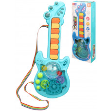 Гитара (29х4,5х11см) свет, звук, 3*AA не в к-те, цвет микс (Арт. 2318978)