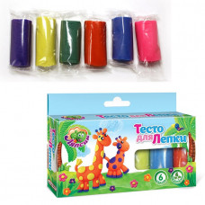 Набор для творчества Тесто для лепки Ляпсик 6 цв. 150 гр. П101 в коробке   