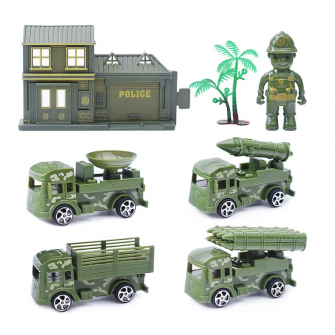 Набор машин военных, с солдатом, в пакете 115-140   