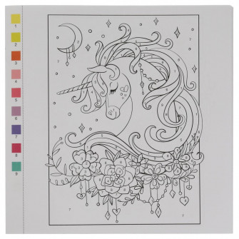 Единороги. Раскраска Квест по цвету. 240х240 мм, 24 стр. 4+0 Умка 978-5-506-06909-6