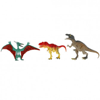 Игрушка пластизоль Играем Вместе динозавры с подвижными элементами 15см, 3шт/пакет в кор.132шт TP001D-MIX4