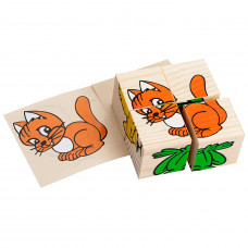 Кубики Животные 4 шт. /40