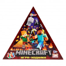 По мотивам Майнкрафт. Настольная игра-ходилка в треугольной кор. 300х300х50мм. Умные игры 4660254472181   