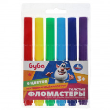 Фломастеры БУБА 6цв, толстые Умка в кор.8*12наб FJ6-62170-BU