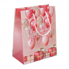 Пакет подарочный глянцевый м,шары,140 гр/м2 ЧУДО ПРАЗДНИК PM-124674-BL2   