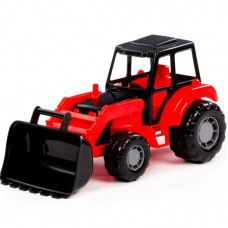 Мастер, трактор-погрузчик (красно-чёрный) (в сеточке) 24415