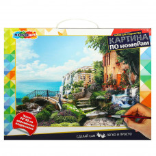 Картина по номерам 30х40 см мостик МУЛЬТИ АРТ CANV30X40-BRI   