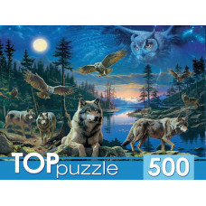 TOPpuzzle. ПАЗЛЫ 500 элементов. НОЧНЫЕ СОВЫ И ВОЛКИ. (Арт.Ф500-3866)