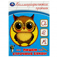 Пишем строчные буквы. Каллиграфическая пропись. 145х195 мм. Скрепка  Умка  978-5-506-08751-9