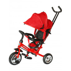 Трёхколёсный велосипед  с ручкой (красный,пер.кол.25см,зад.кол.20см,EVA) ( Арт. ВЛ-0867)