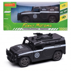 Инерционная машинка Служебный Джип die-cast,1:32, открывающиеся двери FT1101-70   