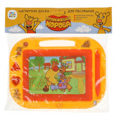 Доска для рисования Оранжевая корова магнитная, 2 штампа, 21*15см ИГРАЕМ ВМЕСТЕ в кор.2*100шт B1515226-OC