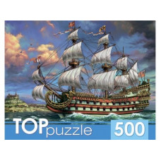 TOPpuzzle. ПАЗЛЫ 500 элементов ХТП500-6831 Парусник в море