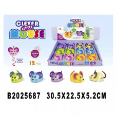 Игрушка заводная мышка, в ассорт. 6616 в дисплее уп-12шт в кор.2*24уп B2025687