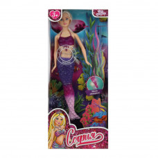 Кукла 29см София русалка, пласт. хвост, свет, кор. КАРАПУЗ MPL2-S-JP   