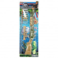 Набор оружия ВОЕННЫЙ автомат мягкие пули, блист.62*21*4см ИГРАЕМ ВМЕСТЕ 2104Y052-R (96)   