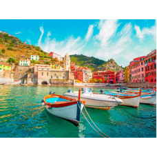 Холст с красками для рисования 40х50 см по номерам.(24цв.) Яркая Итальянская Ривьера (Арт.ХК-6239)