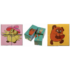 Винни-пух. набор из 4-х кубиков  пленка СОЮЗМУЛЬТФИЛЬМ настольные игры Умные игры 01318-WINNIE  