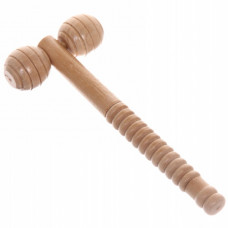 Массажер роликовый деревянный для лица, шеи и зоны декольте 