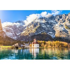 Алмаз. мозаика (блест.) 30х40см, без подр., с част. заполн. (26цв.) ЯСНЫЙ ДЕНЬ В ГОРАХ (Арт. ASG025)