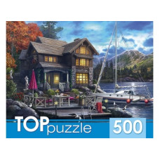 TOPpuzzle. ПАЗЛЫ 500 элементов ХТП500-5730 Ночной дом и яхта