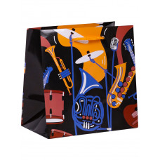 Пакет подарочный с глянцевой ламинацией (квадратный) 30x30x12 см (L) Музыкальный, 157 г. ППК-7533 Пакет подарочный с глянцевой ламинацией (квадратный) 30x30x12 см (L) Музыкальный, 157 г. ППК-7533