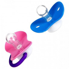 405-1 (0-6) Пустышка с кольцом, соска силиконовая круглая