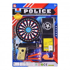 Набор полицейского (мишень, документы, пистолет, свисток) на листе 1414-27   