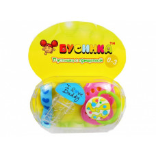 421 (0-3) Пустышка с прищепкой, соска силиконовая круглая ; 4603727300130 (10702070/110619/0105373, Китай)