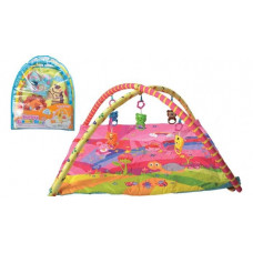 Коврик дет. мягкий, 5 подвесных погремушек, мягконабивной, яркие цвета, в сумочке 55*5*61,5 см 1759941
