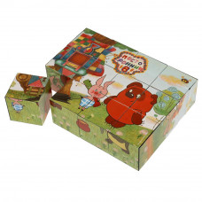 Винни-пух. набор из 12-и кубиков  пленка СОЮЗМУЛЬТФИЛЬМ настольные игры Умные игры 01315-WINNIE   