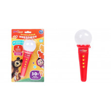 Музыкальный микрофон. 30+ песен и звуков. Маша и Медведь на блист. Умка HT569-R16   