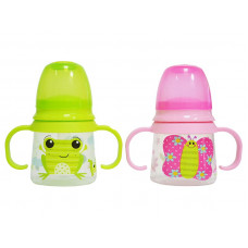 614-1 Бутылочка 125 мл с широким горлышком и ручками 