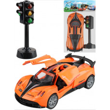 Машинка в наборе  со светофором (16,5х24, цвет микс) (арт. МИ-1179)   