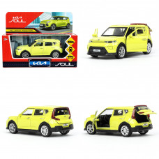 Машина металл KIA soul длина 12 см, двери, багаж., инерц, салатовый, кор. Технопарк SOUL-12-SD   