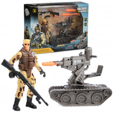 Набор военный с техникой, в коробке 81-42D