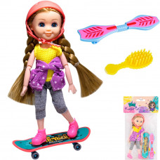 Кукла малышка Miss Kapriz 53825YS со скейтом в пак. FCJ0785737  