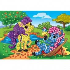 МОЗАИКА ИЗ ПОМПОНОВ. формат А4. ПОНИ НА СОЛНЫШКЕ. Арт. М-0415