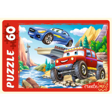 ПАЗЛЫ 60 элементов. КРУТЫЕ МАШИНКИ №2 (Арт. ПУ60-0415)