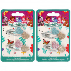 Аксессуары д/девочек ЭНЧЕНТИМАЛС 2 заколки с сердечками на карт в пак. МИЛАЯ ЛЕДИ уп-10шт в кор100уп HAIRCLIPS-D2-EN1